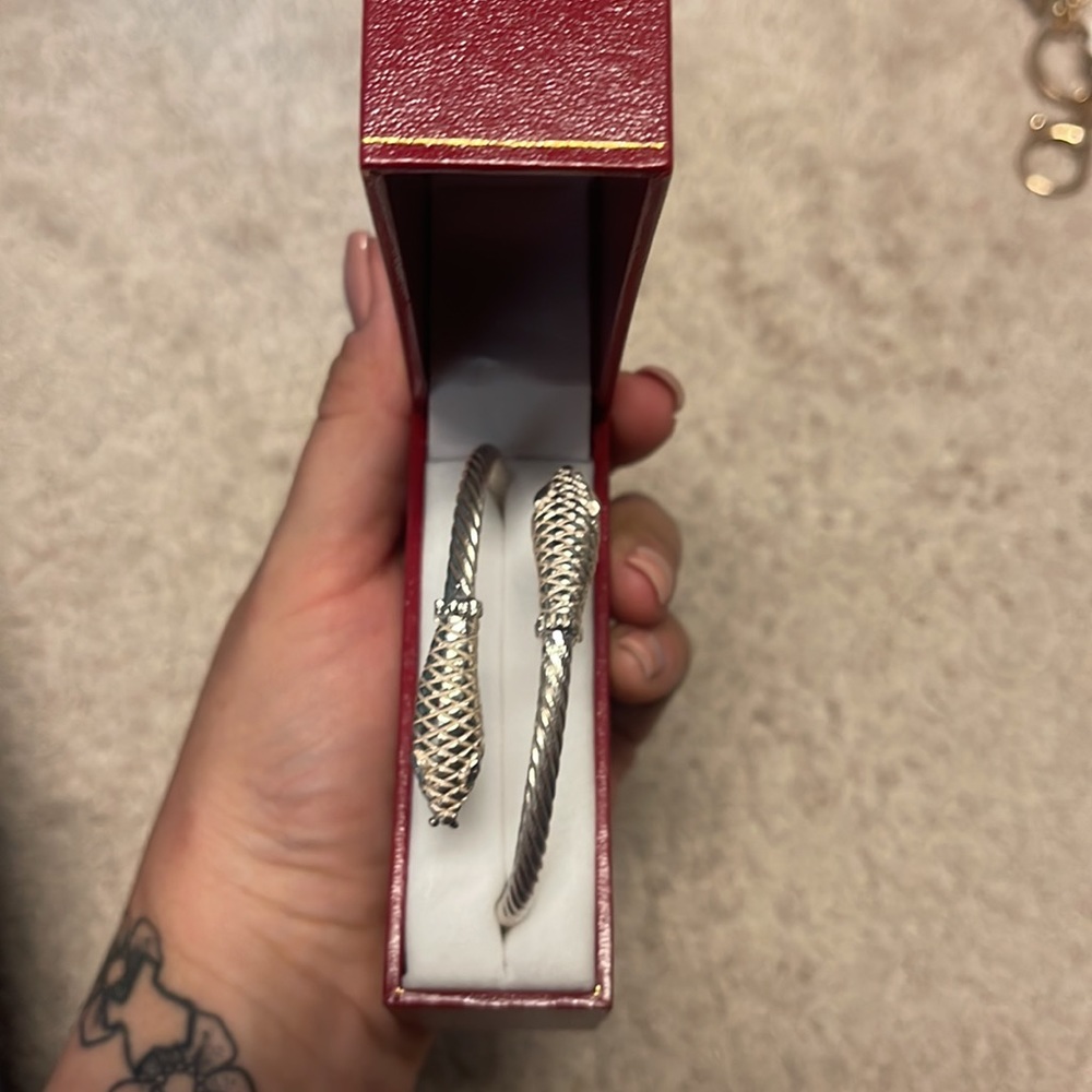 Silver Snake Bracelet, Bangle - image 5